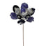 22 in Glitter Magnolia Stem - Midnight Blue/Silver