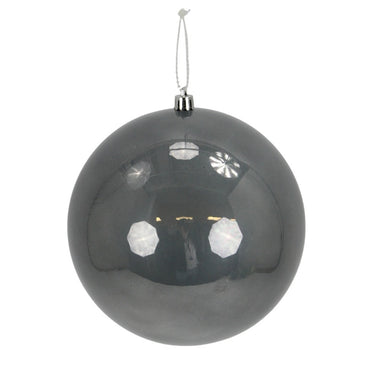 200 Mm Seamless Plastic Ball Ornament - Pewter