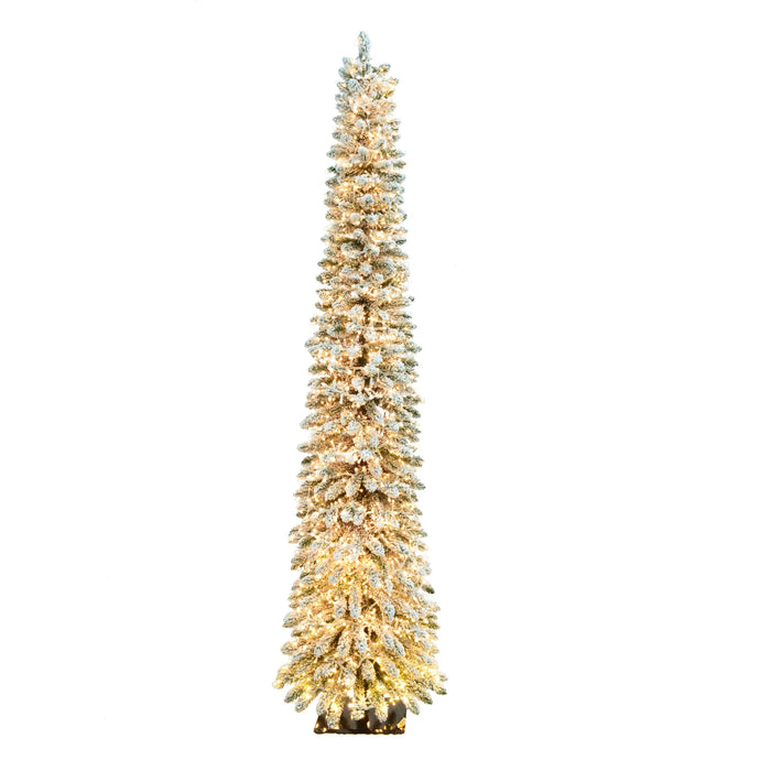 7.5 ft Snowy Aspen Pine Tree - White