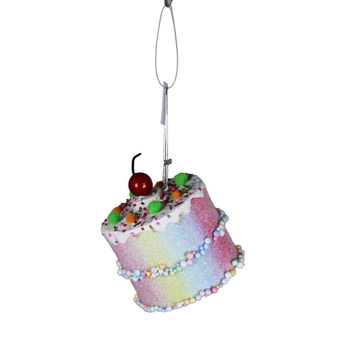 4 in Cake Ornament - Multicolor