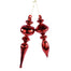 Glass Finial Ornament - Red (Assortment of 2)