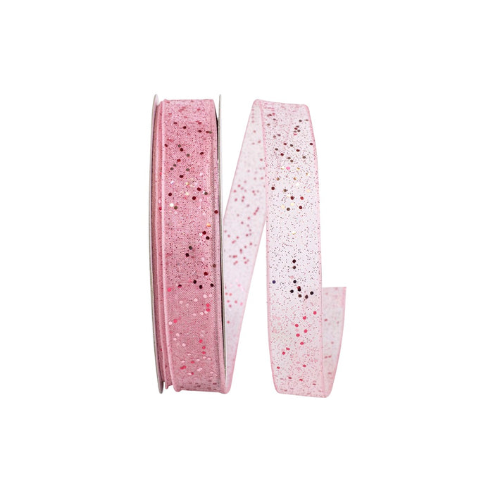 #3 Sheer Sparkle Wired Edge Ribbon