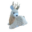 14" Lying Deer w/Glitter Antlers - Cream/Beige