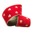 4 in Velvet Embroidery Bee Ribbon - Red