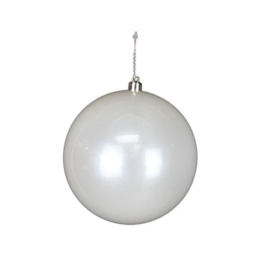 250 Mm Plastic Ball Ornament - White