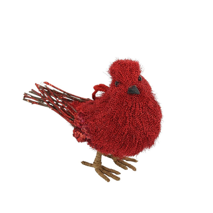 9 in Bird Ornament - Red