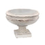 Polystone Bowl Urn -  White w/Black Brush