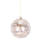 Crystal Swirl Glitter Ball Ornament - Champagne/Gold