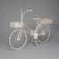Metal Bicycle Plant Holder - Antique White