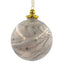 100mm Hand-Blown Bauble Porcelain Gray Marble Ornament w/Cap