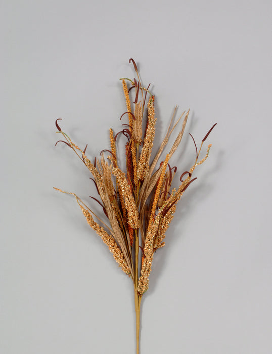 Berry/Mixed Foxtail Spray - Beige/Orange