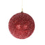 6" Beaded Ball Ornament - Red