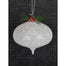 8" Frost Onion Ornament - White