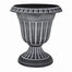 16" Plastic Urn - Black/Whitewash