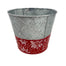 8.5" Red & White Pot