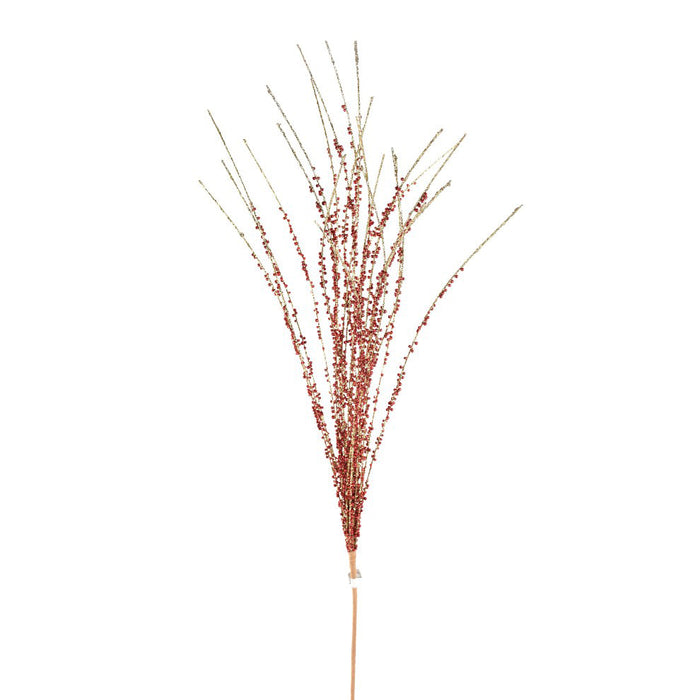 34" Wispy Berry Spray - Red/Gold