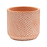 4.75" Orange Pot with Angled White Lines