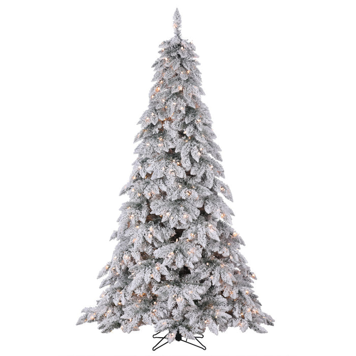 7.5 ft Aleutian Flocked Pre-Lit Tree