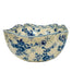 9.5" Rose Trellis Pot - Blue/White