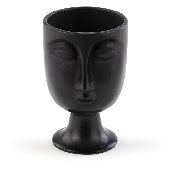 6.5" x 3.75" Small Face Pedestal Vase