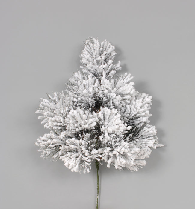 Vinyl Flocked Black Pine Spray