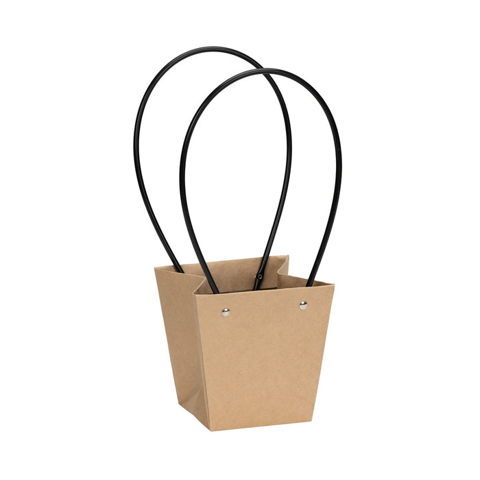 13 cm Tapered Waterproof Kraft Paper Bag - Brown