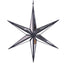 Reflector Star Ornament - Black/Silver
