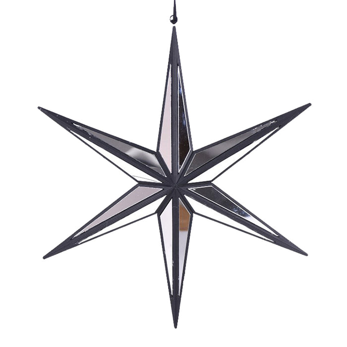 Reflector Star Ornament - Black/Silver