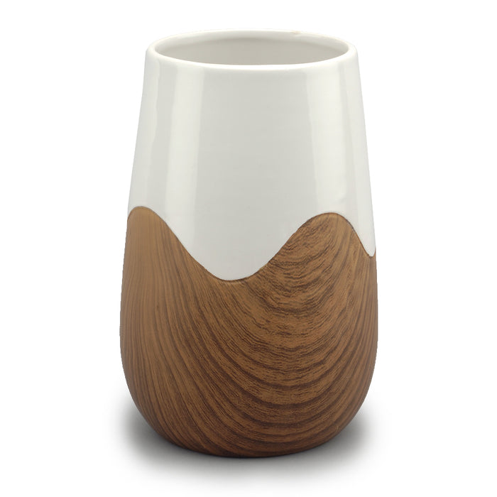 Round Pot w/Bottom Wood Wave
