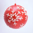 Snowflake Ball Ornament - Red/White