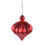 Glitter Onion Finial Ornament - Red