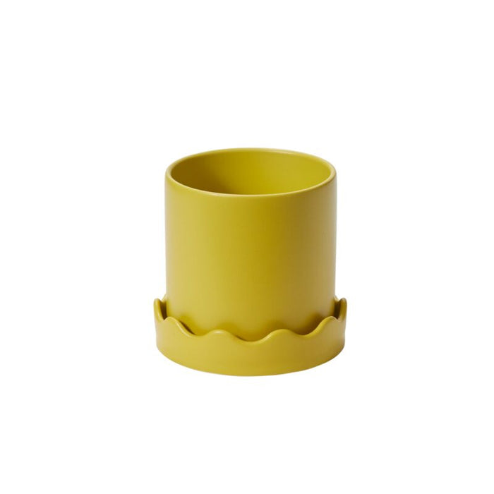6 in Pissaro Pot with Saucer - Yellow