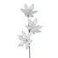28 in Poinsettia Spray - Icy Pearl