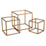 Gold Metal Cube Frame - Medium