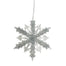 6.25 in Acrylic Jewel Snowflake Ornament - Silver/Clear
