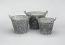 Round Metal Embossed Planter