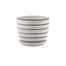 4" Small White Ribbed Pot w/Saucer