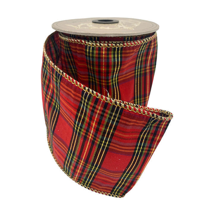 Metallic Plaid Dupion Ribbon