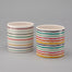 4 1/4" Cylinder Pot w/Colorful Lines Design