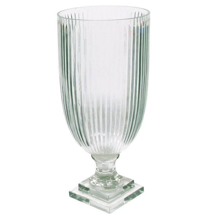 17" Stripe Cut Vase