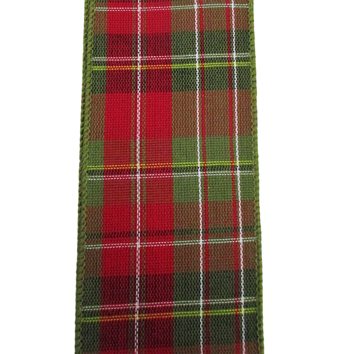 2.5 in Stripe Ribbon - Red/Green