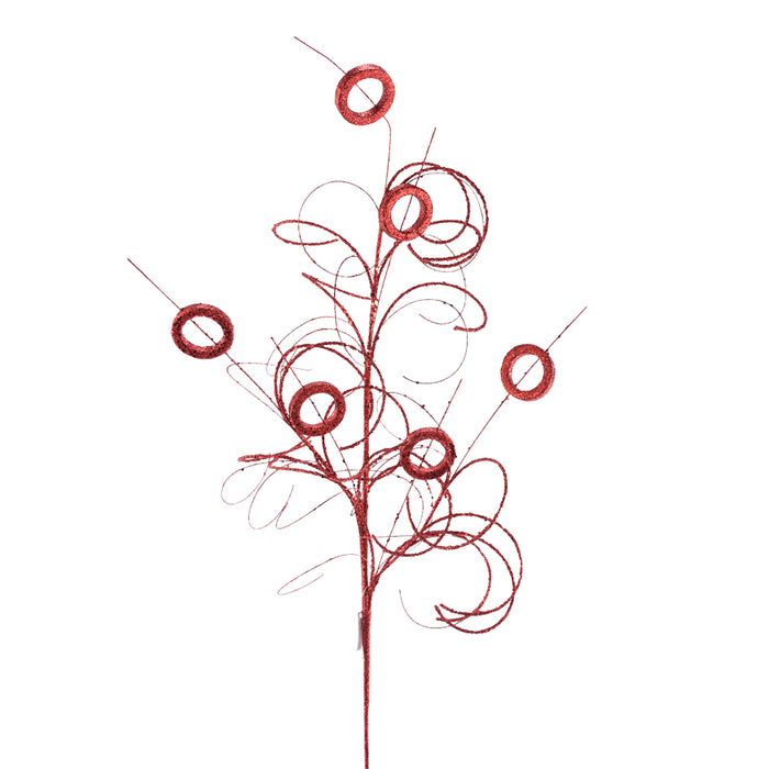 Glitter Circle Spray - Red