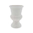 14 in Round Glazed Jumbo Ceramic Urn - White