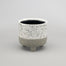 Stoneware Pot w/Feet And Black Speckles