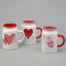 Valentine Mug Planter w/Heart Pattern - Assortment of 3