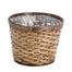 7.25" Stained Rattan Planter