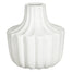 7 in Fluted Vase - White
