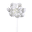 18 in Velvet Glitter Magnolia Stem - White