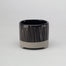 3" Striped/Dots Cylinder Pot w/Feet - Black/Grey