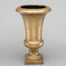 16"H X 9-1/2"Td X 5-1/4"Sq Base Fibre Clay Urn, 40% Gold